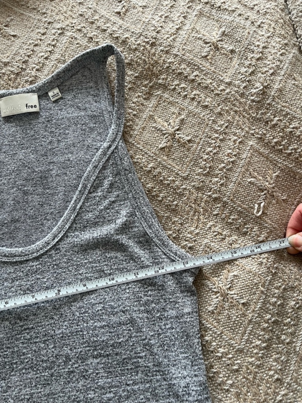 Wilfred Free Grey Bodycon Midi Dress | Size S | Minimalist Knit - Picture 9 of 10